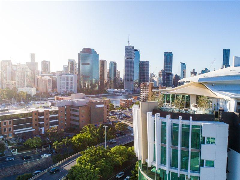 The Point Brisbane Hotel מראה חיצוני תמונה Aerial view of the Brisbane CBD